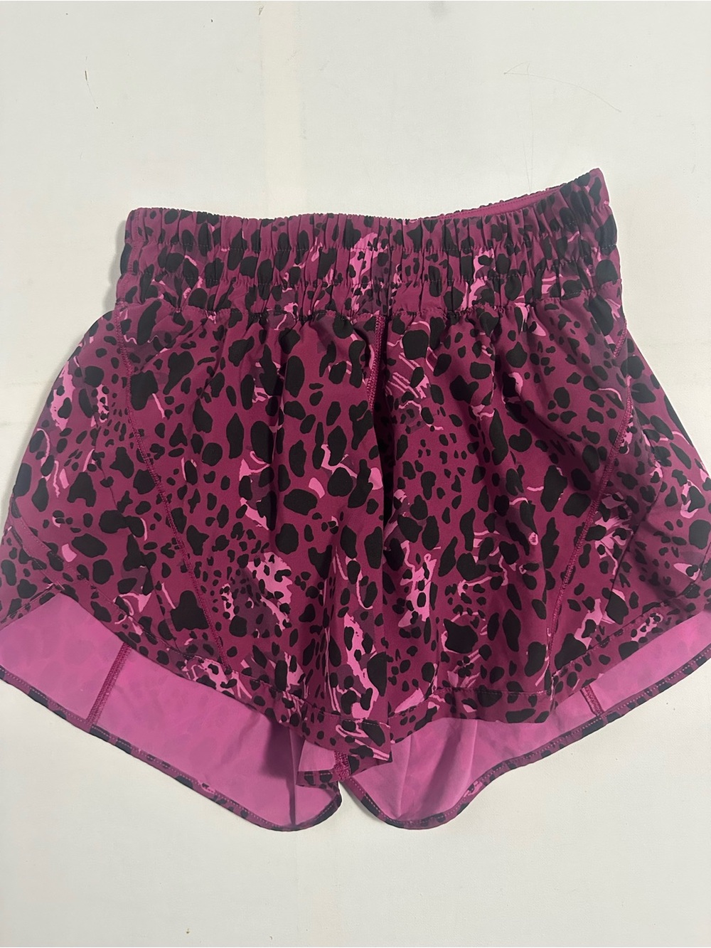 lululemon athletica Pink and Black Animal Print Running Shorts